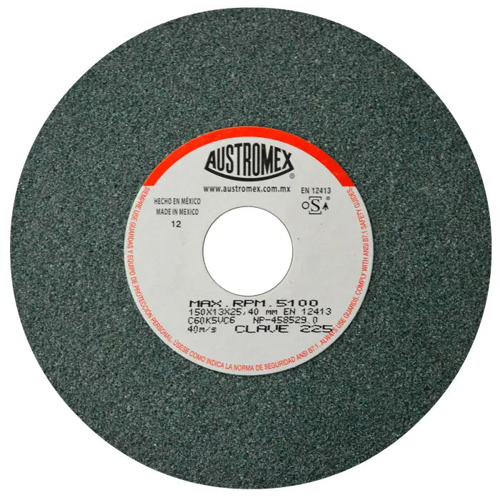 Rueda Abrasiva para esmerilar y afilar herramientas de corte de carburo de tungsteno y cementados 6"