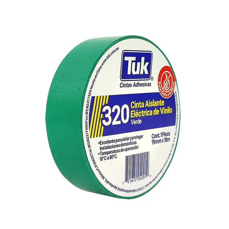 Cinta aislante 320 19 mm x 18 m - Verde