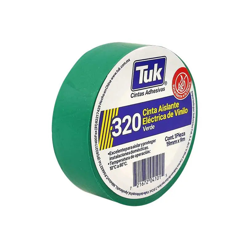 Cinta aislante TUK, 320 - Verde