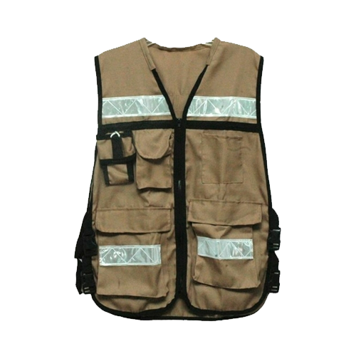 Chaleco tipo brigadista - Café