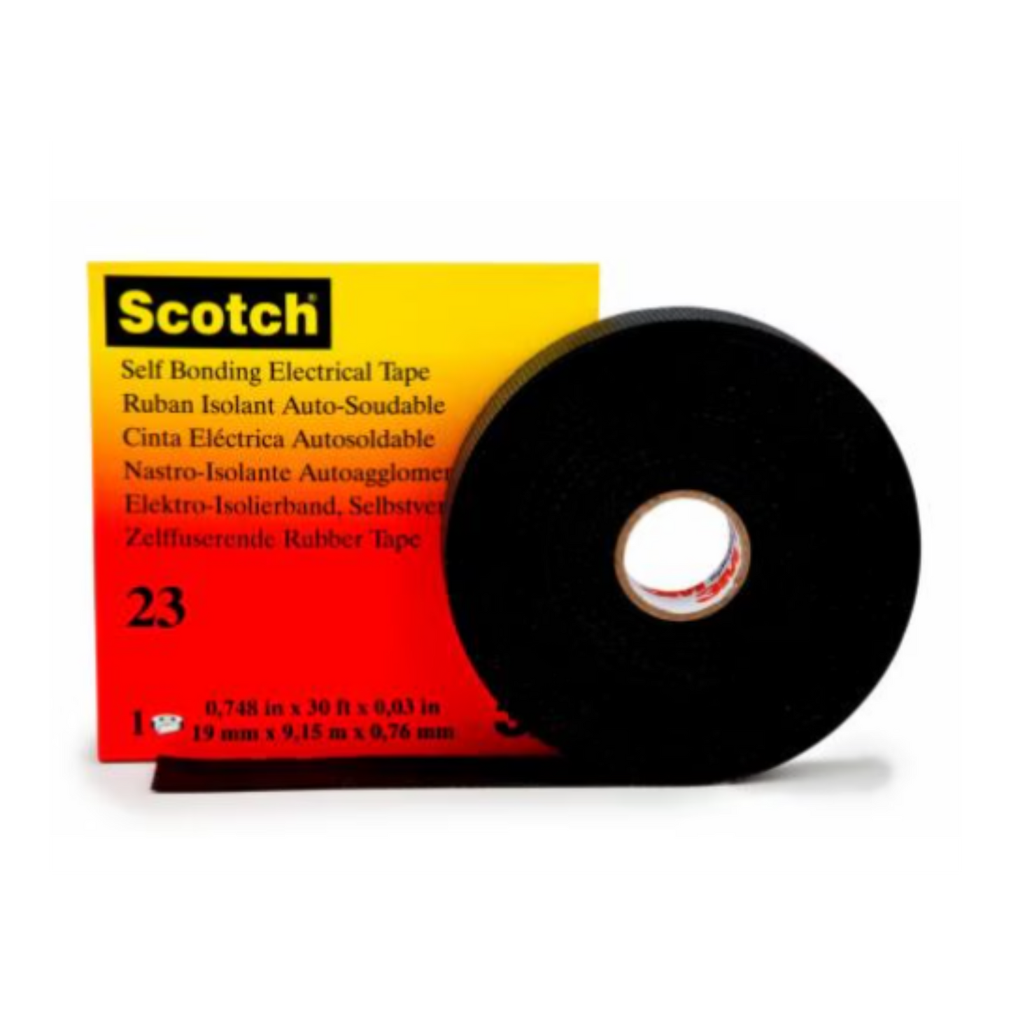 Cinta Eléctrica de Hule Autofusionable Scotch® 23, (19 mm x 9.15 m x 0.76 mm)