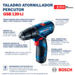 Rotomartillo inalámbrico Bosch GSB 120-LI