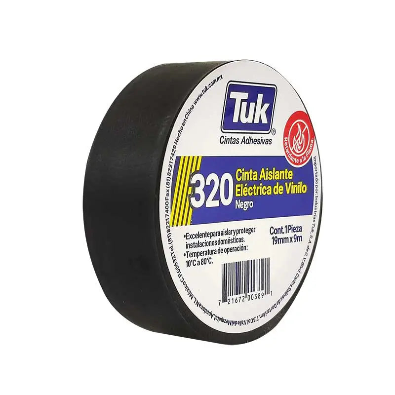Cinta aislante TUK, 320 - Negro
