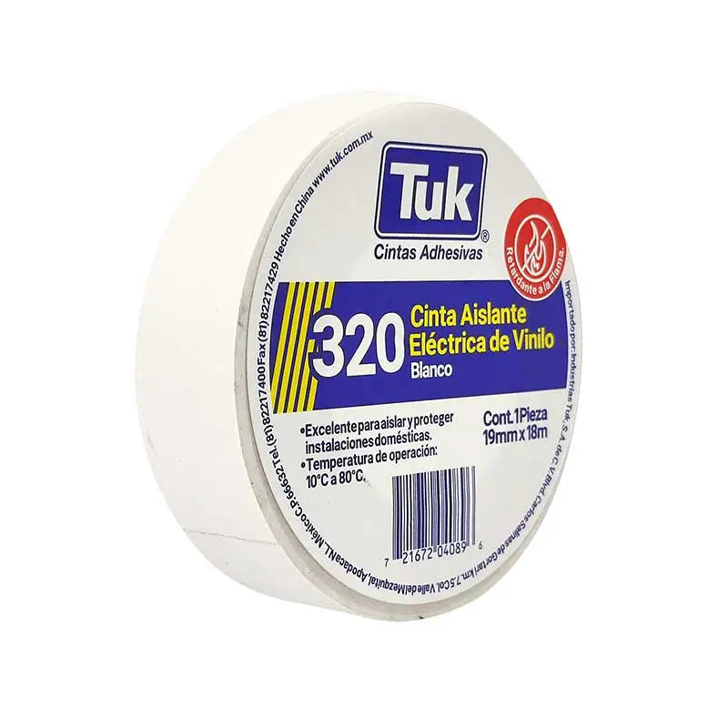 Cinta aislante 320 19 mm x 18 m - Blanco