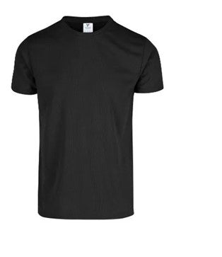 Playera negra cuello redondo económico