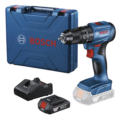 Rotomartillo 1/2″ Bosch GSB 185-LI, con 1 batería, cargador y maletín