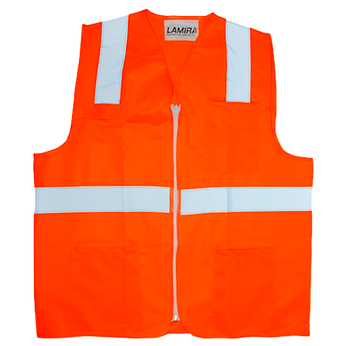 Chaleco alta visibilidad con reflejante - Naranja