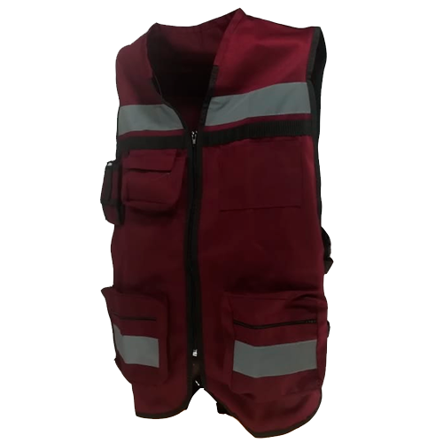 Chaleco tipo brigadista - Rojo vino