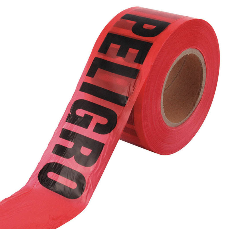 Cinta barricada marcaje "peligro" roja, 300 metros