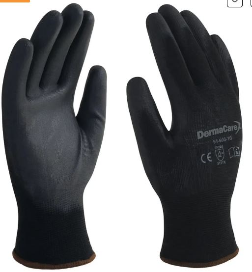 Guante de poliéster con poliuretano, DermaCare, 51-600