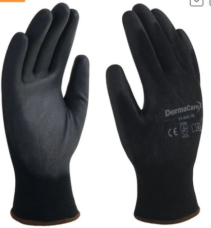 Guante de poliéster con poliuretano, DermaCare, 51-600