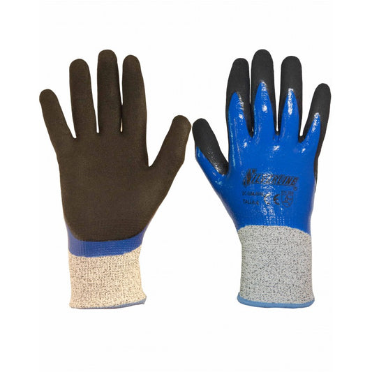 Guante Gris En Poliuretano Y Nitrilo, SilverLine, DC1-GUA-HPP