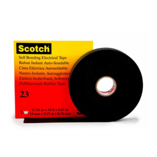 Cinta Eléctrica de Hule Autofusionable Scotch® 23, (19 mm x 9.15 m x 0.76 mm)
