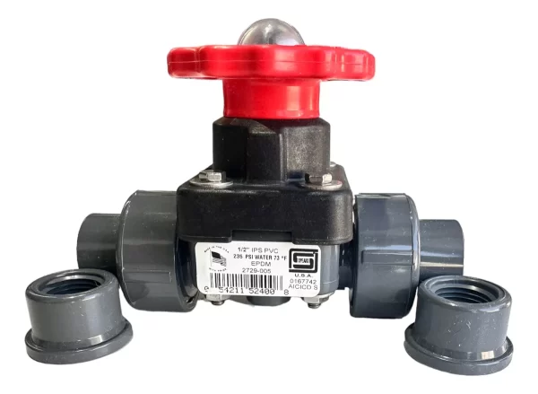 Válvula de diafragma PVC 1/2", 2729-005