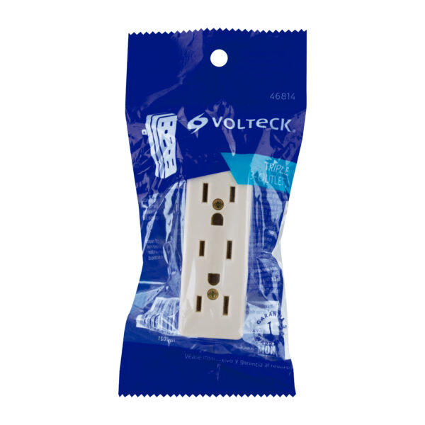 Multicontacto triple de 2 polos + tierra, Volteck - Imagen 4