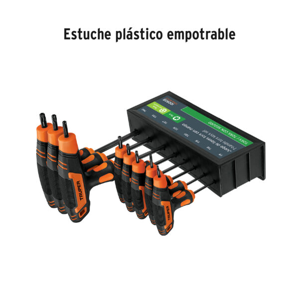 Juego de 8 llaves torx extralargas con mango T, Truper - Imagen 5